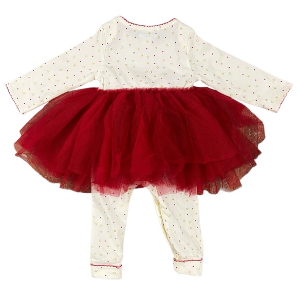 Baby Christmas Outfit with Red Tutu in like new condition by Mud Pie. - Picture 4 of 4